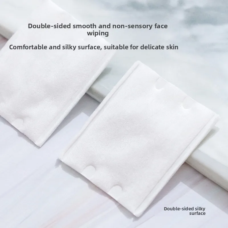 使い捨てメイク落としパッド 100 個ソフト通気性長方形スキンケアクリーニングコットンパッド毎日の顔のクリーニング