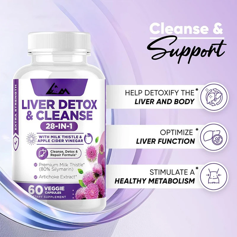 Cleaning, detoxification, repair, and support | 60 capsules | Milk thistle and dandelion roots contain multiple minerals