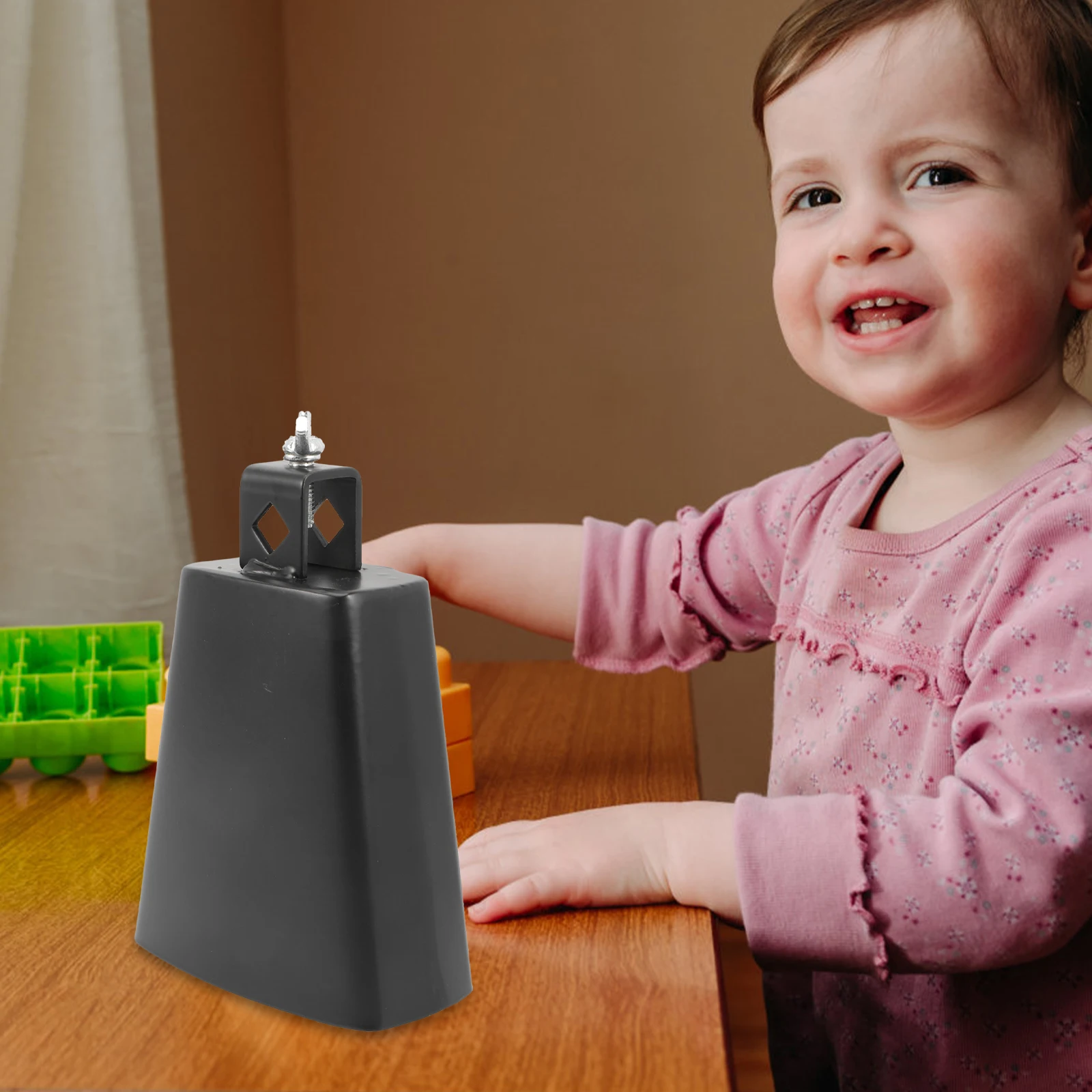 Instrumento Musical Cowbell material didáctico juguete para niños percusión Metal niños instrumentos musicales regalos