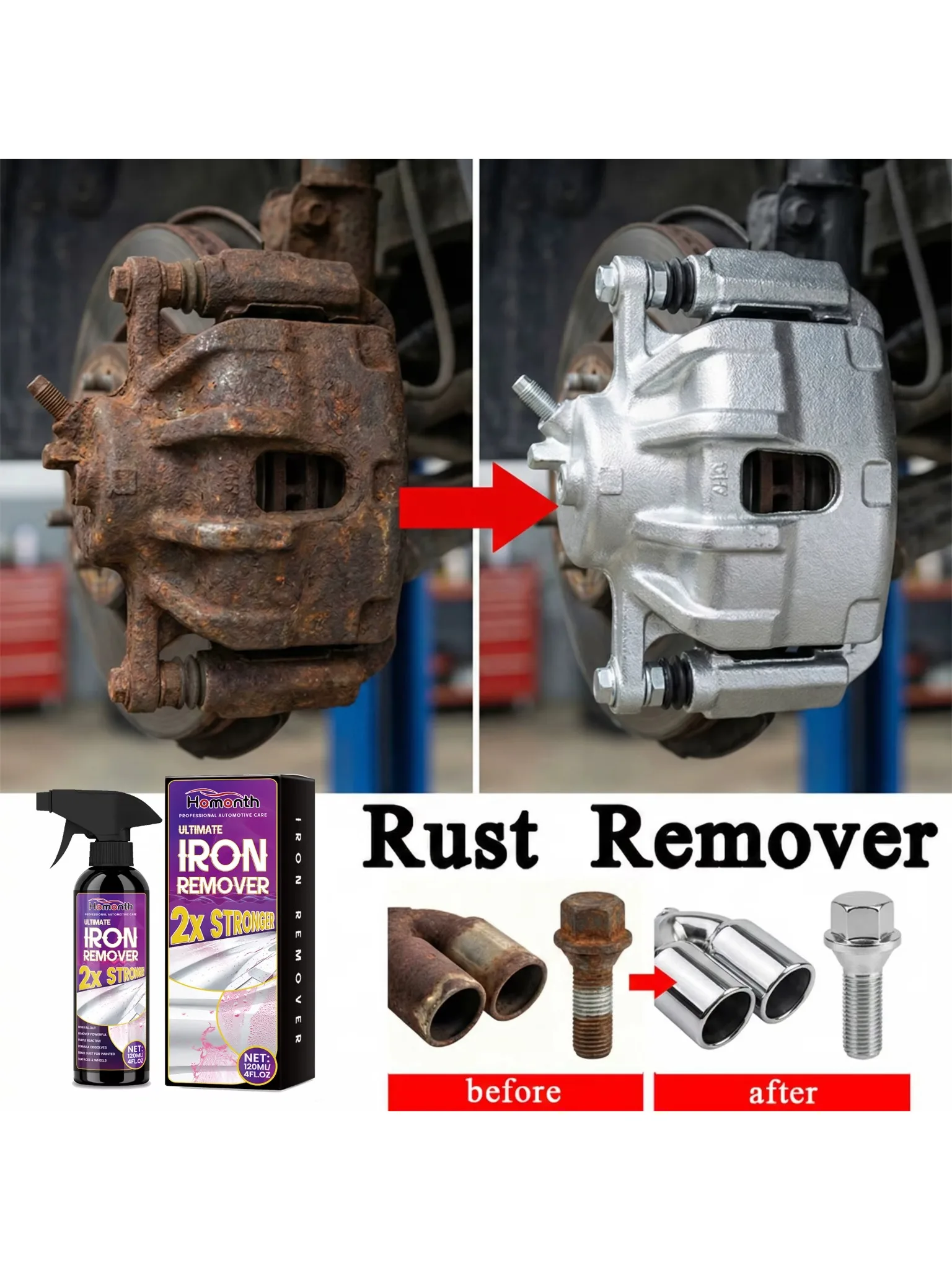 AliExpress NONE Rust Remover Spray Powerful Rust Removal For Metal Car Bike Household Tools