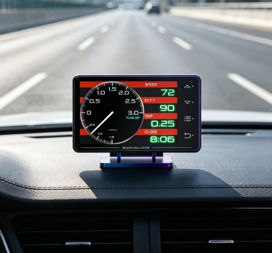 Auto Diagnostic Tool with XS OBD2 Gauge GPS Digital Speedometer Head-Up Display HUD Multiple Functions for Cars