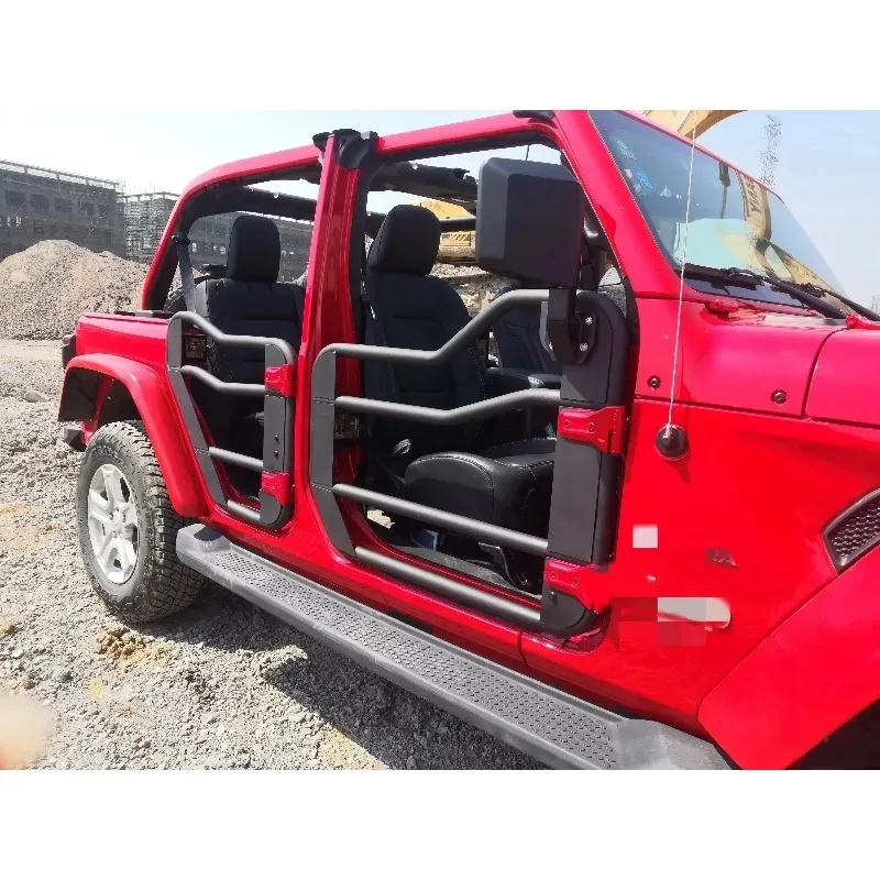 Apollo2018 + عرض ساخن ملحقات ضبط السيارات 4x4 2/4 نصف باب مطلي بمسحوق أسود فولاذي لـ Wrangler JL