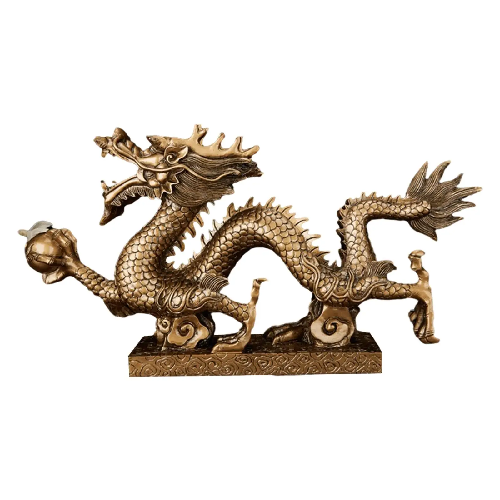 Chinese Dragon Figurine Table Centerpiece for Shelf Spring Festivals Office