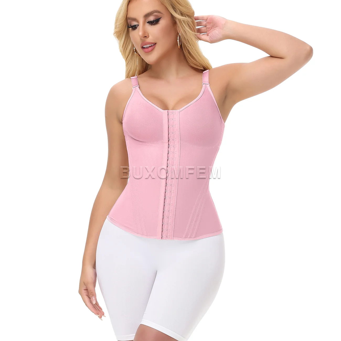 

Women's Shaping Waist Trainer with Shoulder Straps Stretchy Colorful Tummy Control Vest Fajas Female Modeling Shapewear Girdles