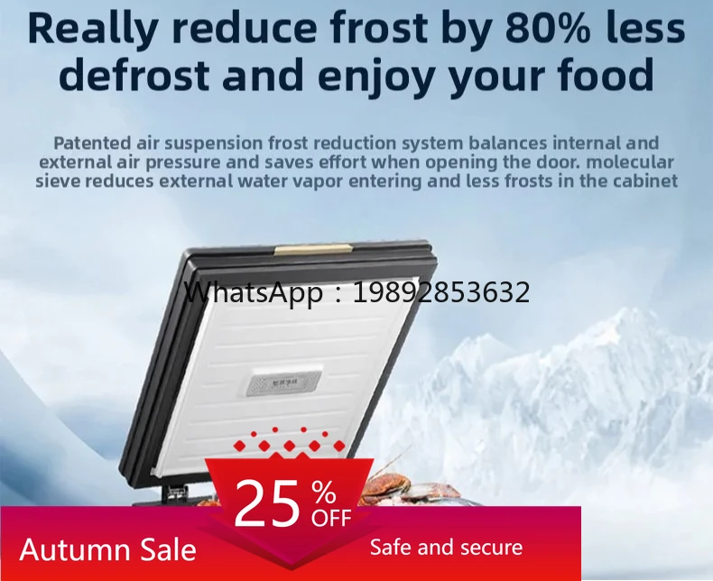 

freezer minus 40 degrees freezer glass panel household frost-free