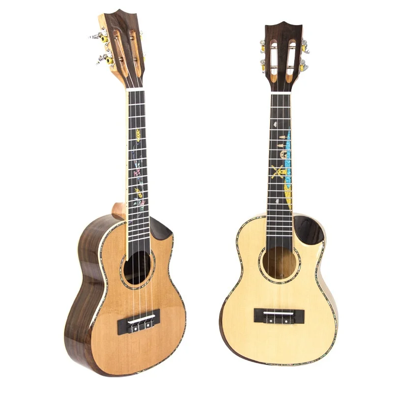 

23-дюймовая гавайская гитара, прямая от производителя, детская маленькая гитара, укулеле из цельного дерева