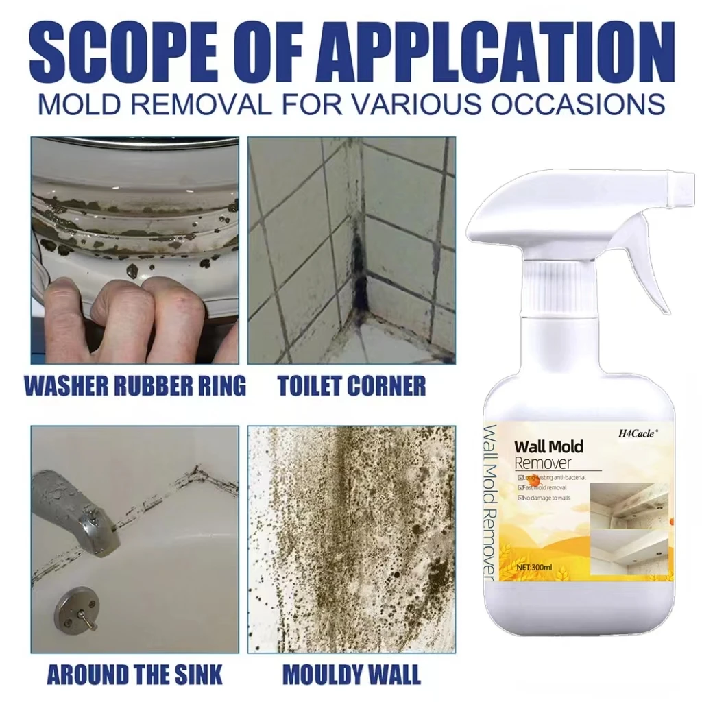 Wall Mold Remover Mildew Cleaning Spray Wall Toilet Washbasin Wardrobe Washing Machine Rubber Ring Decontamination and Mold Remo