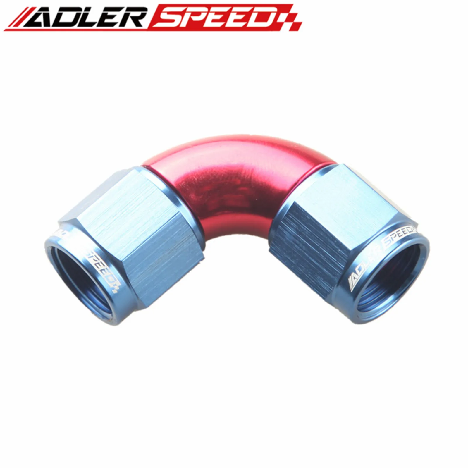 ADLERSPEED 90 Degree AN4 AN6 AN8 AN10 AN12 Female To AN4 AN6 AN8 AN10 AN12 Female Full Flow Swivel Adapter Fitting