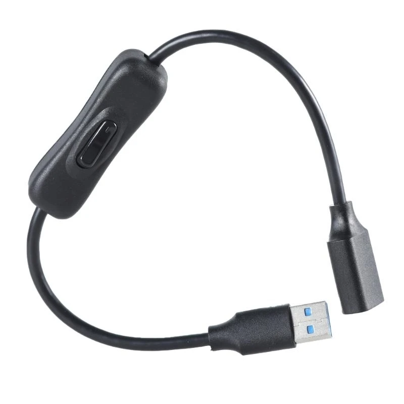 Easy Control Power Switching Cord USB Male to Female Extension Cable with Power Button for Desktop Computer Laptop 83CF
