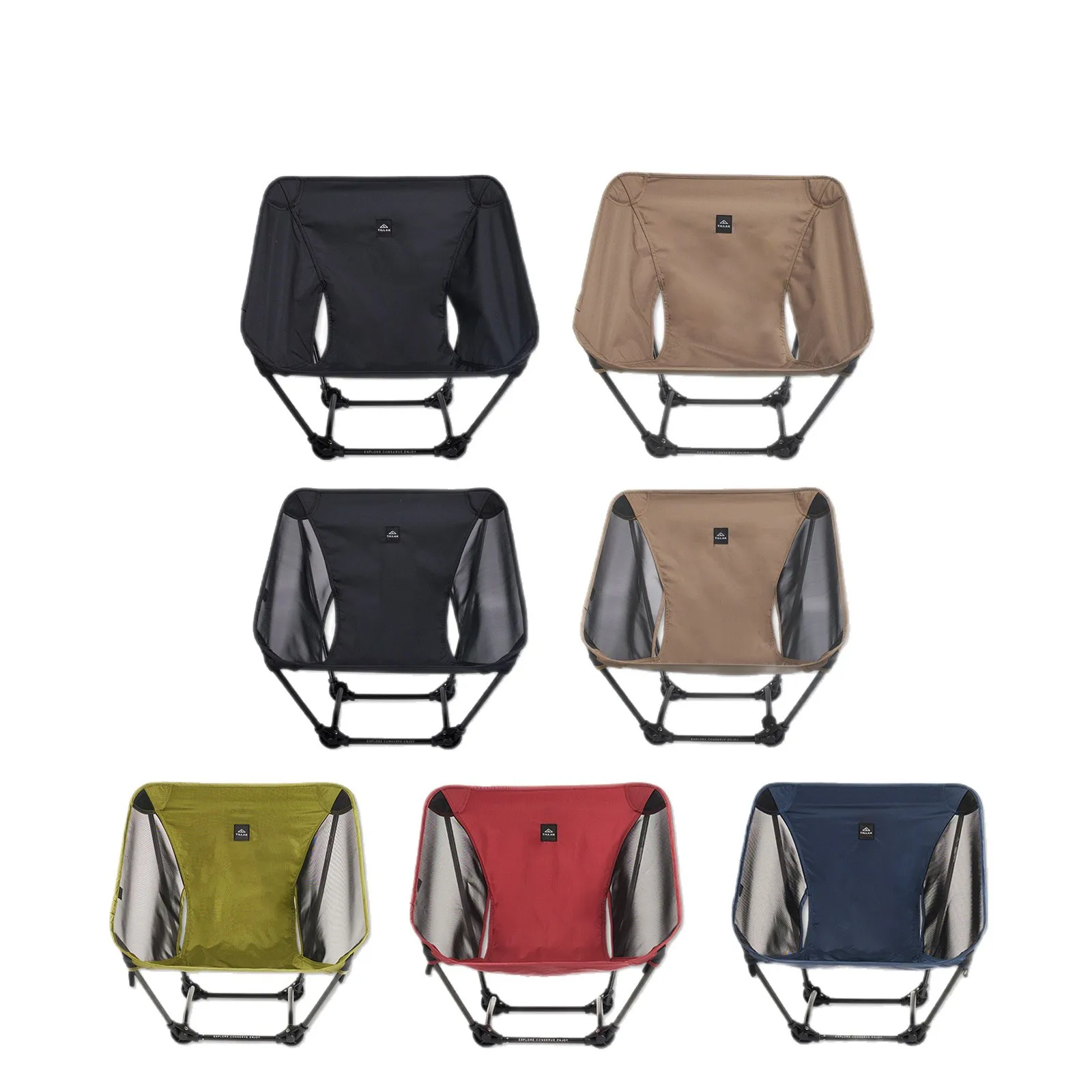 Portable Mesh Chair Low-Profile Folding Moon Chair—Ultra-Lightweight (600g)  for Outdoor Camping and Hiking