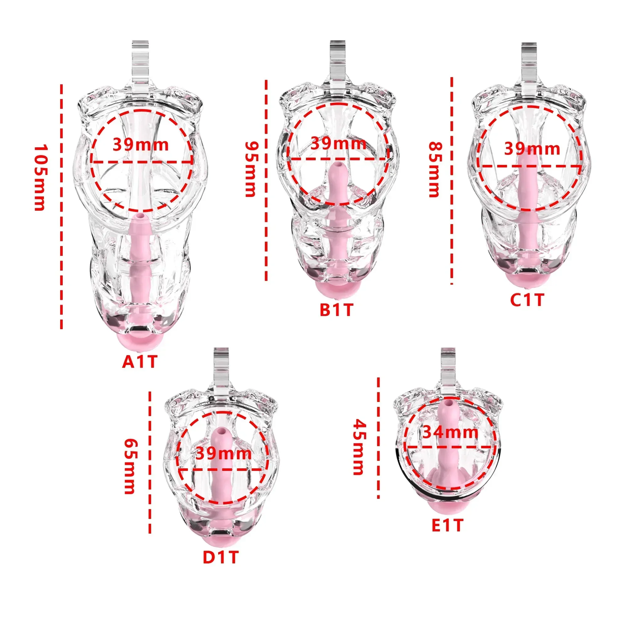 2026 New Mamba Chastity Lock Cage SM Flirting Breathable Resin Male Virginity Device Fetish Male Penis Lock with 5 Rings Sex Toy view 3