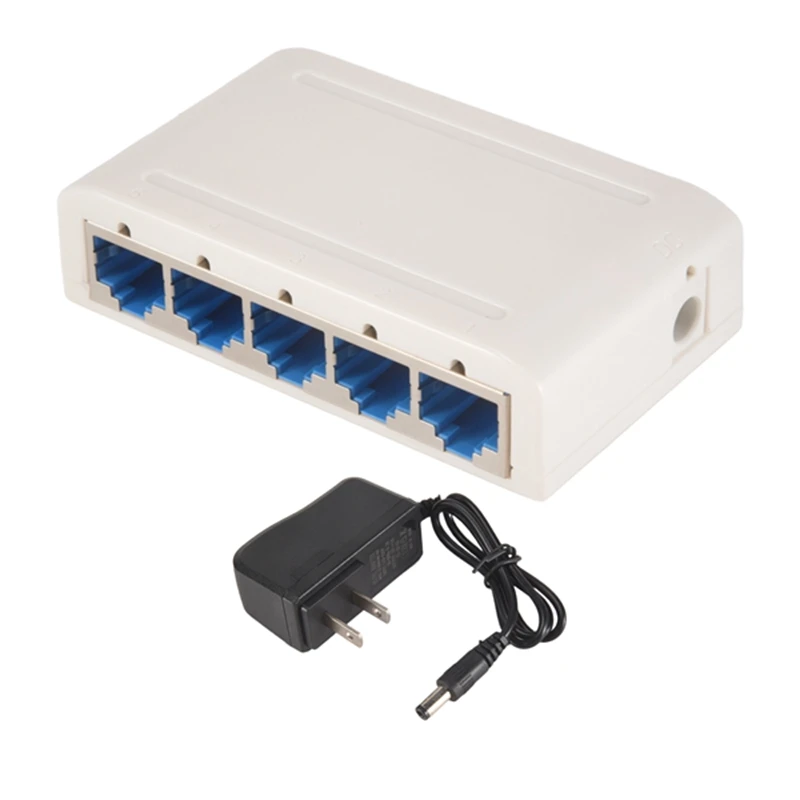 5 Port Data Switch,Network Hub,Desktop Ethernet Splitter