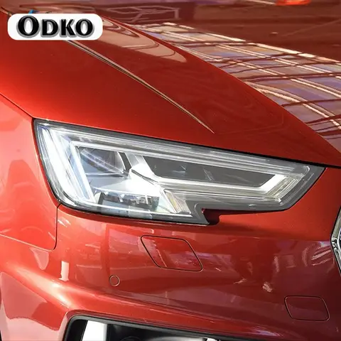 Skyddsfilm för strålkastare i rökfärgad svart toning, vinyl, transparent TPU-klistermärke för Audi A4 S4 RS4 B8 B9 8K 8W 2012-2022 10 best sales Audi RS4 B9 - №10
