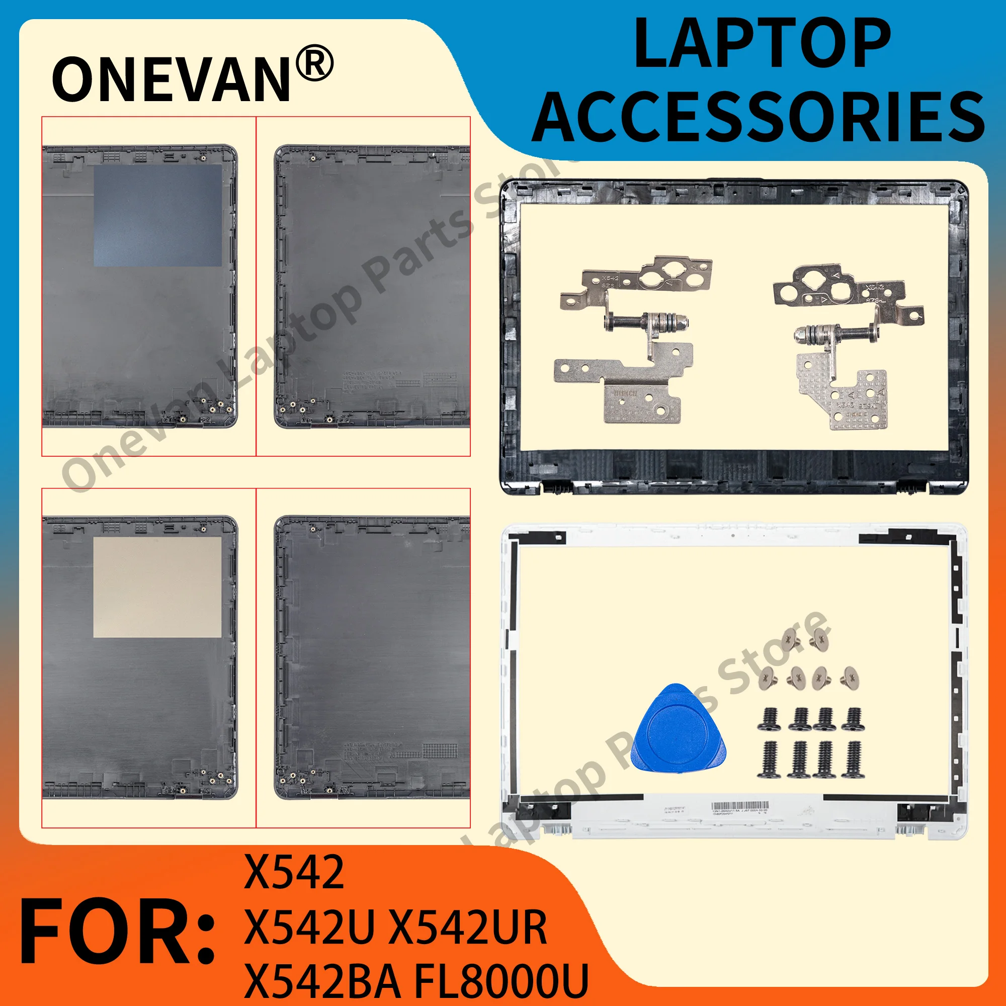 

Новинка для X542U X542 X542UR X542BA A580 F580 FL8000 FL8000U ноутбука, задняя крышка ЖК-дисплея, передняя панель с петлями для клавиатуры