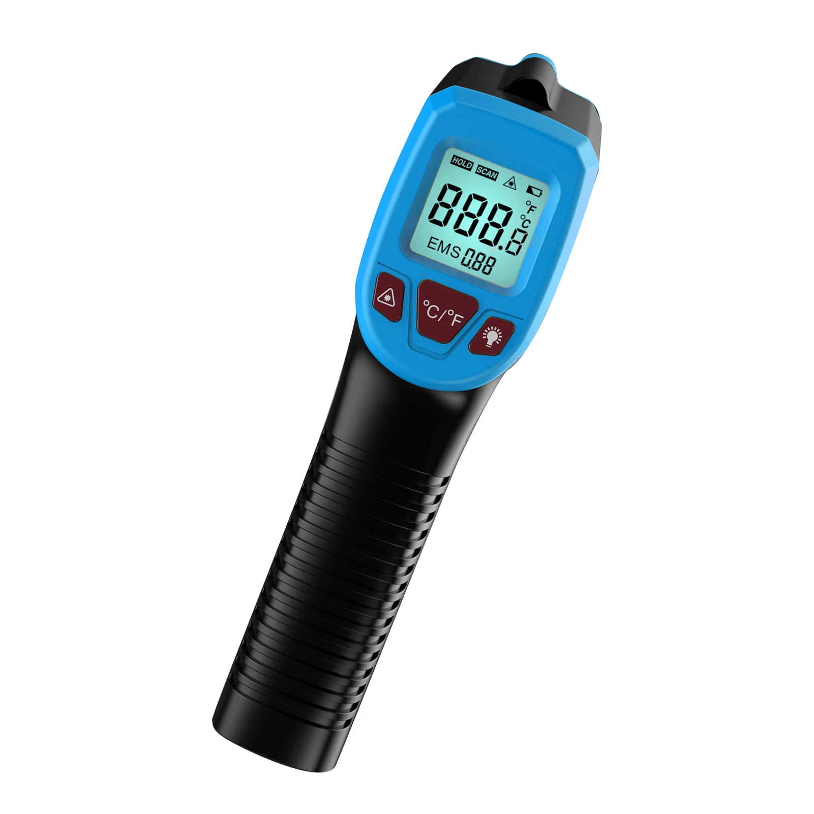 Infrared Thermometer Non-Contact Digital Laser Temperature Gun -58°F to 1112°F (-50°C to 600°C) with LCD Display red