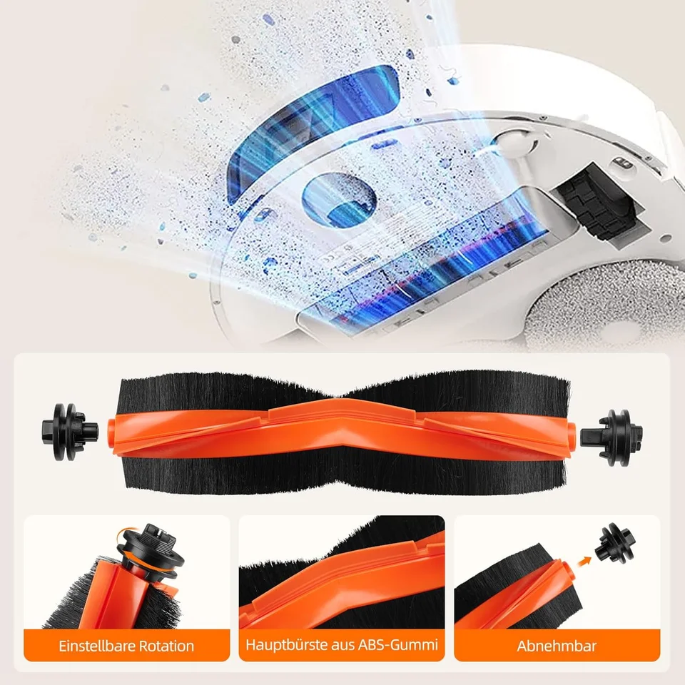 Para aspiradora robot Xiaomi X20 Plus, accesorios de limpiaparabrisas y rejilla, cepillo lateral principal, filtro HEPA, repuestos y bolsa de polvo 5