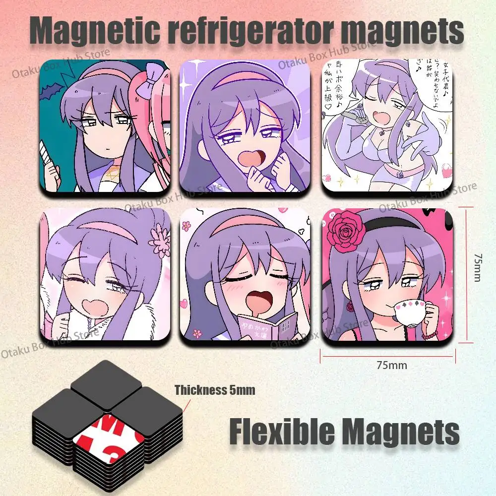 Cute M-Menhera C-Chan Himeko Refrigerator Magnets Cute Cartoon Magnetic Personality Decorations Creative Gifts