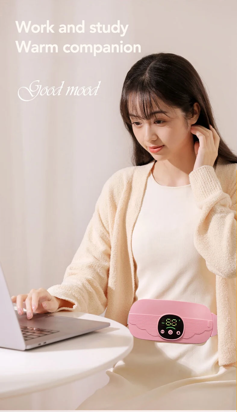 SITUOFUN الحيض لوحة التدفئة البطن مدلك دافئ قصر حزام الخصر الاهتزاز تدليك جهاز ل تشنجات فترة الألم الإغاثة #6