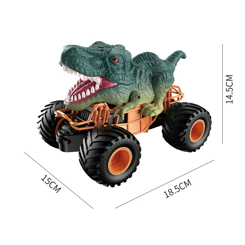 JJRC 2,4G 4WD Big Wheel Fernbedienung Auto Off-Road RC Kletterfahrzeug mit Dinosaurier Spray Stunt All-Terrain Monster Truck