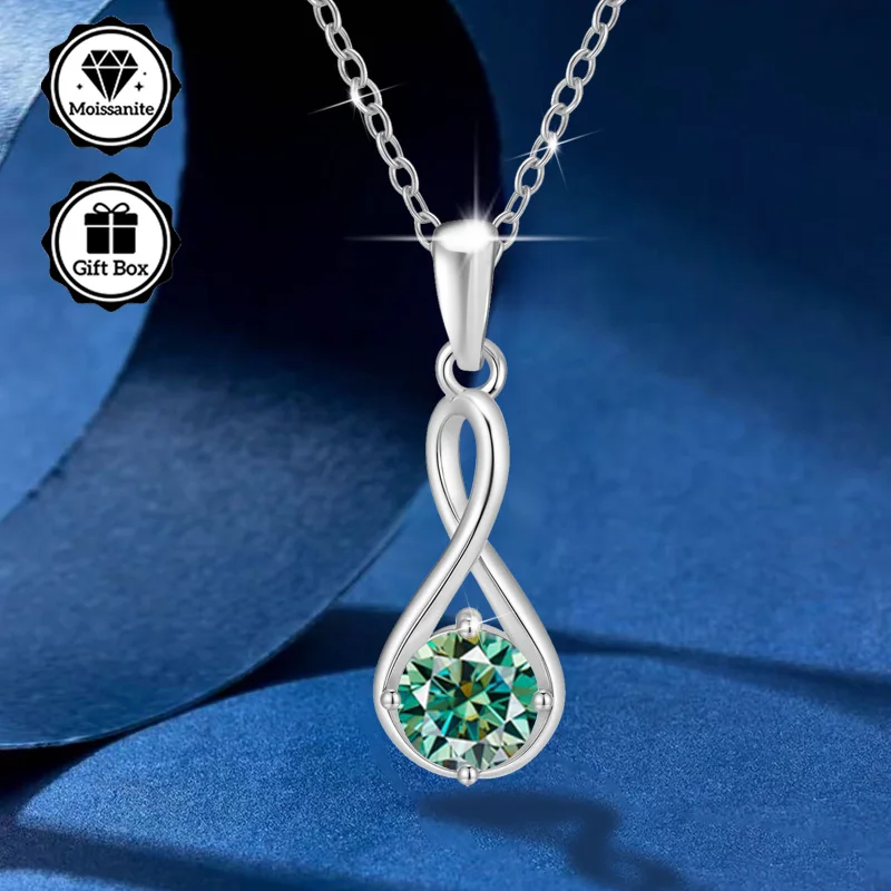 LAMVOICE/هدية عيد الميلاد مجوهرات للنساء مجوهرات عالية الجودة قلادة هيبوالرجينيك 1 قيراط مويسانيتي قلادة للنساء