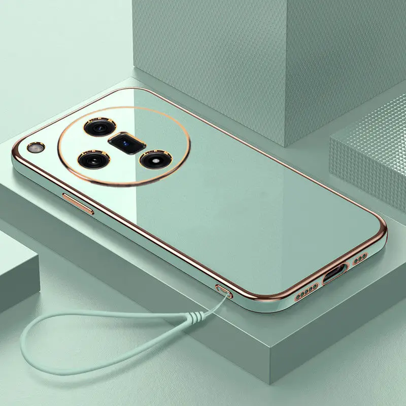 For OPPO Find X7 Case OPPO Find X7 Phone Case Straight edge electroplate Plating ShockProof Silicone Back Soft Cover image 6