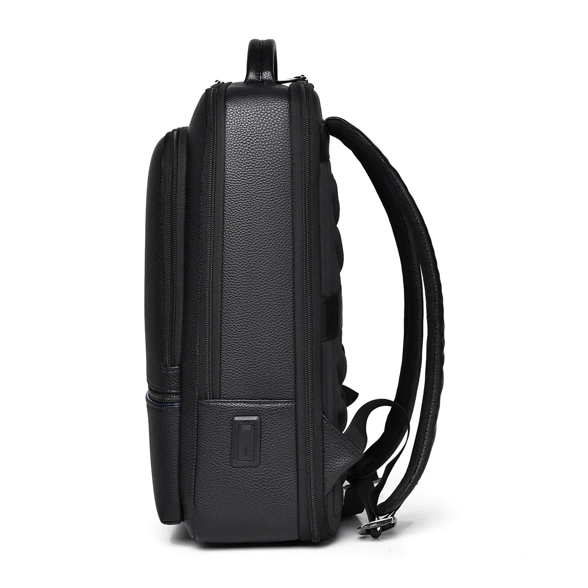 2024 New Fashion Men Backpacks High Quality Pu Leather Male Korean Student Backpack Boy Business Laptop School Computer Bag