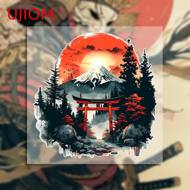 UJIOM Japanese Scenery Bloom Wall Sticker High Quality Eye Catching Graffiti Decal Adhesive Room Decoration Accessories