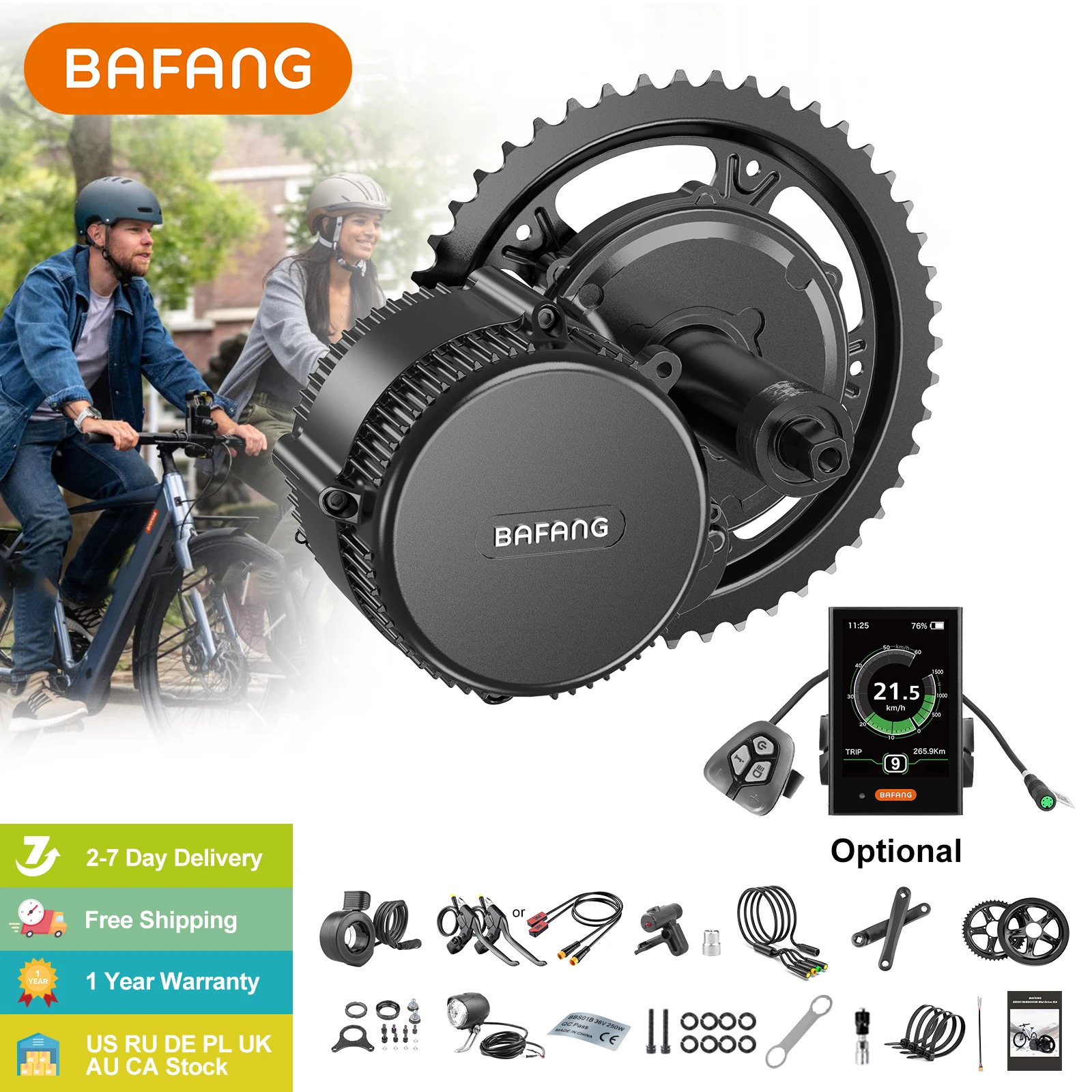 

Bafang 1000W 750W 500W 250W Mid Drive Motor 48V Electric Bike Conversion Kit BBSHD BBS01B BBS02B Bicycle Middle Engine Ebike Kit