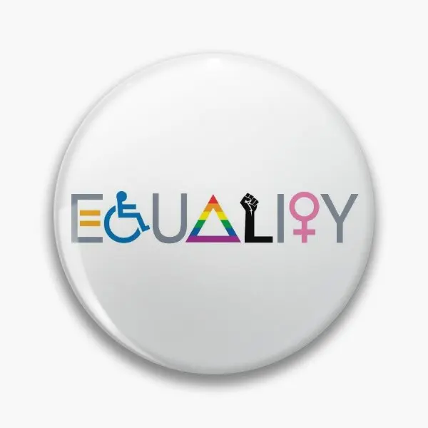 Equality  Soft Button Pin Metal Badge Jewelry Funny Brooch Lapel Pin Decor Fashion Clothes Creative Women Collar Gift Cute