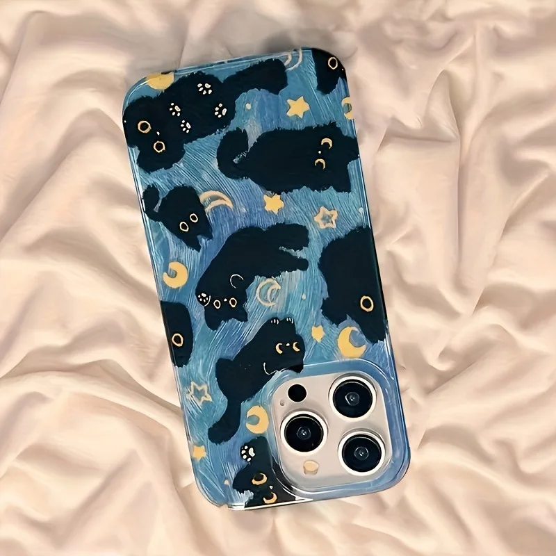 Moon Star Black Cat Design Harte IMD-Handyhülle für Samsung Galaxy S26 S25 S24 S23 Ultra Plus S22 A26 A53 A35 A36 A55 A56 Cover – Detail 4