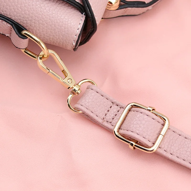 Litchi Pattern Long Adjustable PU Leather Bag Strap For Crossbody  Shoulder Bag Strap Replacement Accessories For Handbags New