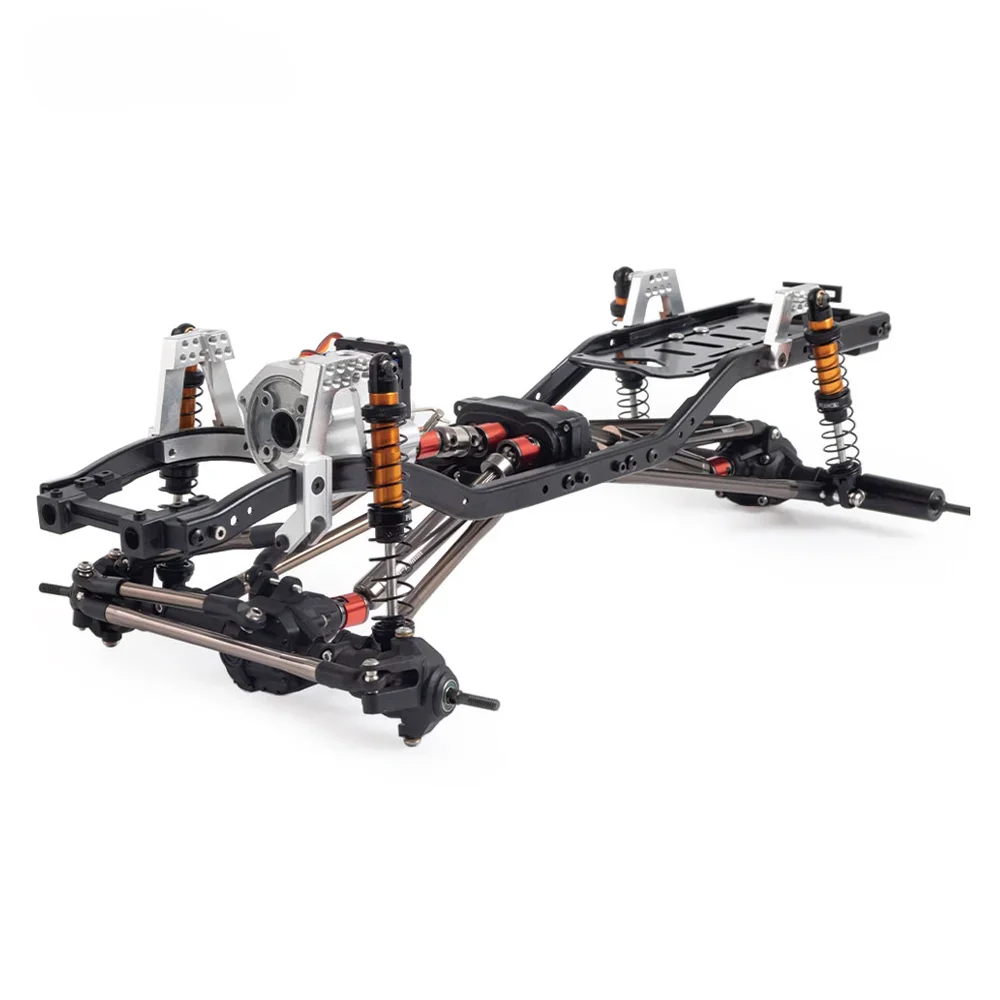 313mm Wheelbase Chassis Frame Set with 2 Speed Transmission Reversed Front Axle for 1/10 RC Crawler Axial SCX10 II 90046 EX86100