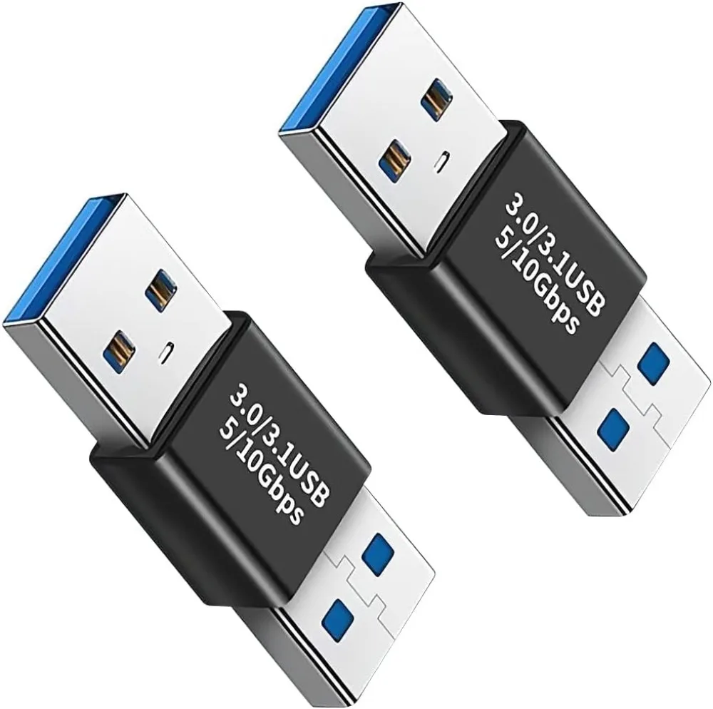2PCS USB Female To Female Adapter USB 3.0 for Connecting Two USBA Male Converters Device Extenders Connectors