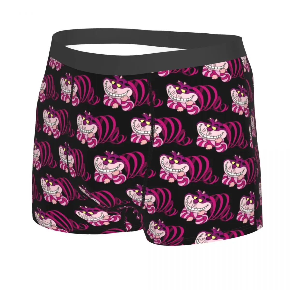 Customized Funny Cheshire Cat Boxers Shorts Panties Men's Underpants Breathable Alice In Wonderland Cartoon Briefs Underwear