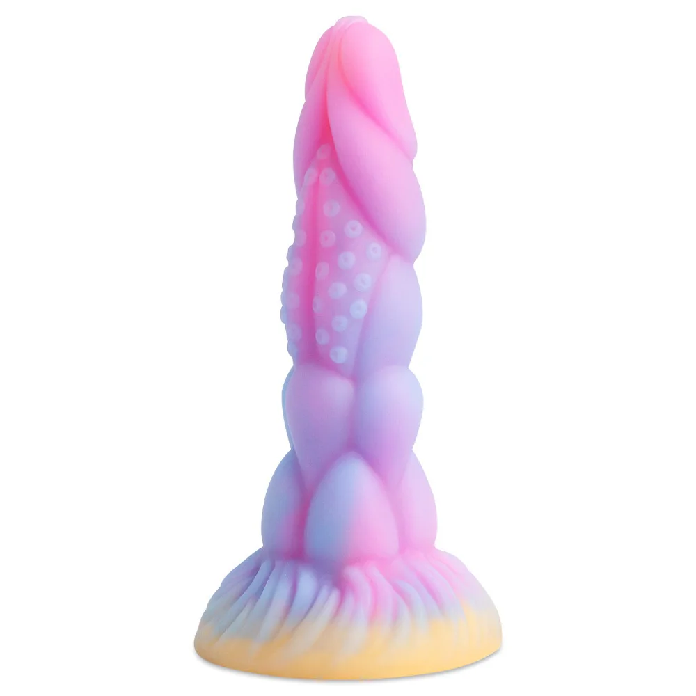 Luminous Silicone Anal Plug Fluorescent Dildo Anal Sex Toy Huge Realistic Monster Dildo Male Gay Prostate Massager Anus Dilators - view 5