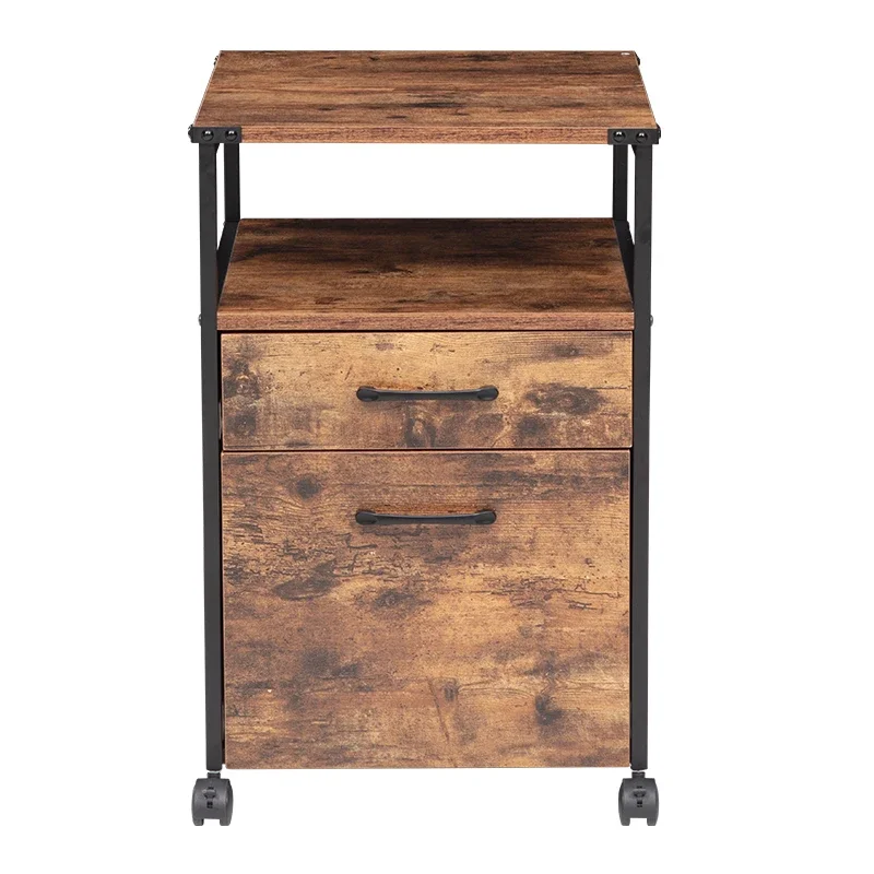 File Cabinet, Simple and Fashionable, Floor Standing Cabinet, Office with Drawers, Three-layer Sliding Storage Cabinet