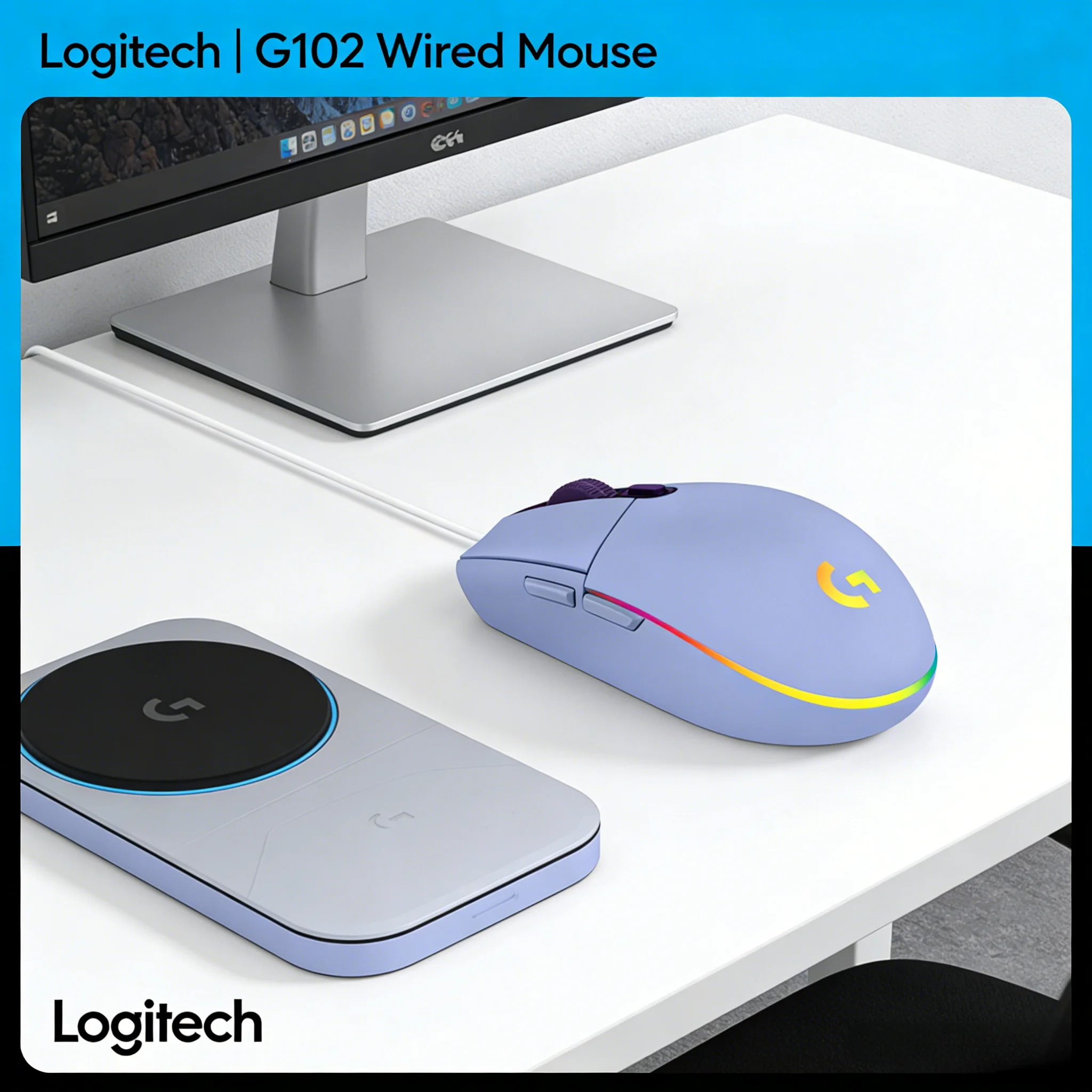 

Игровая мышь G102 2-го поколения: удобный захват, начальный уровень, периферия для киберспорта