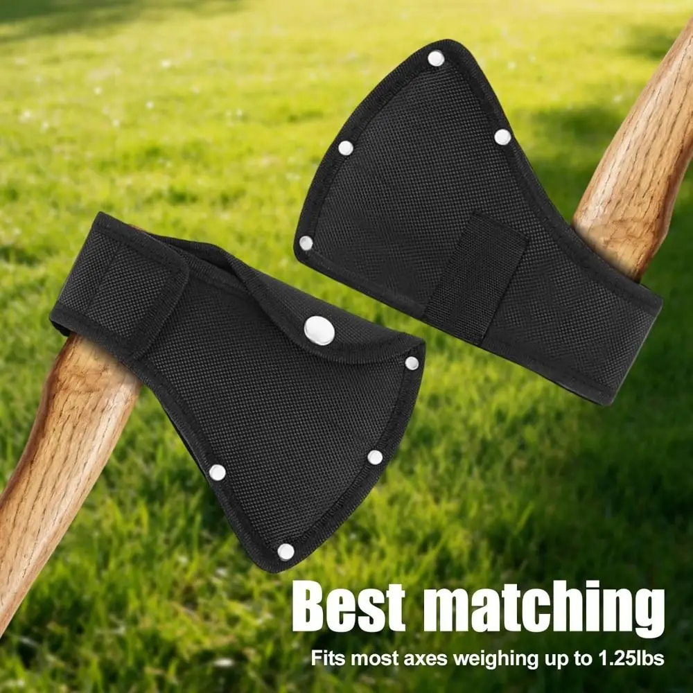 Heavy Duty Axe Sheath Cover Belt Loop Universal Axe Blade Protector Double Snap Durable Hatcher Blade Protector Woodworking