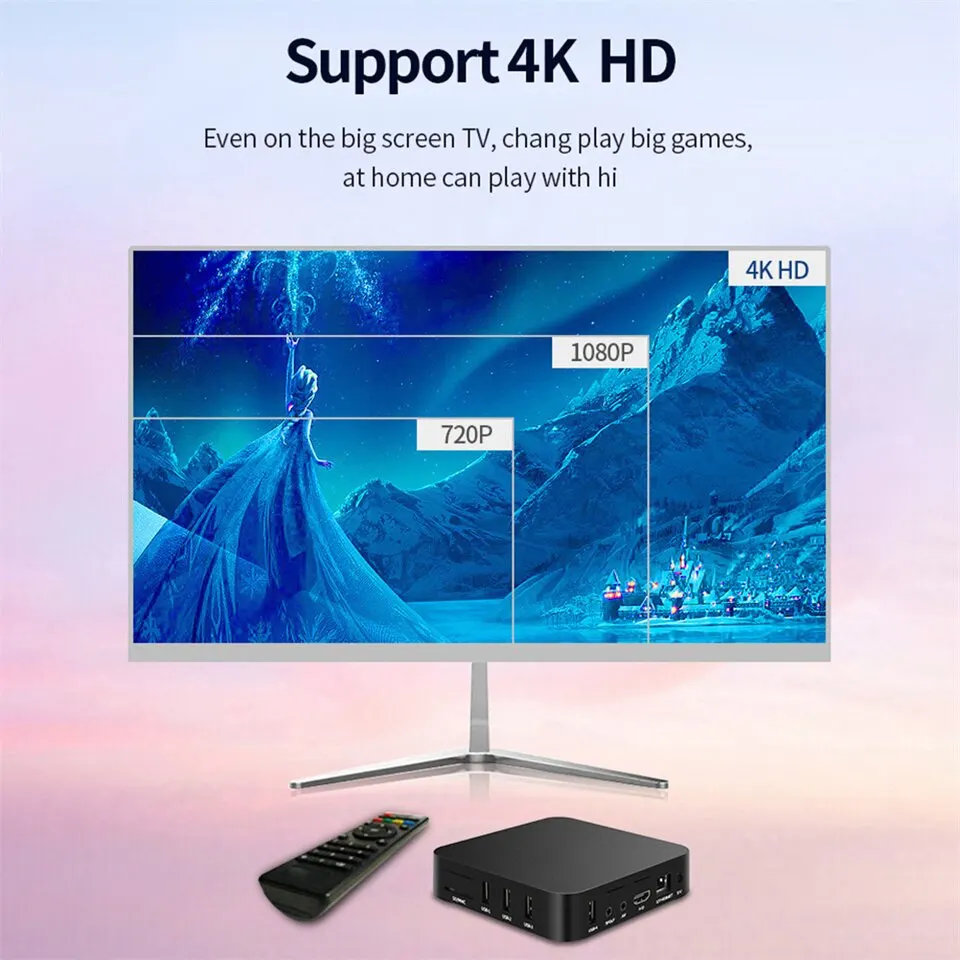 YLW 안드로이드 XQ 프로 TV 박스, 구글 플레이, 유튜브 미디어 플레이어, 셋톱 박스, 2.4G, 5G, 와이파이 H3, 1GB RAM, 8GB ROM