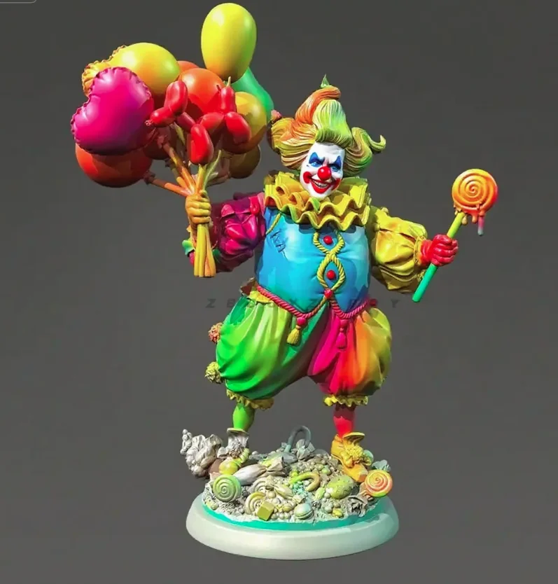 

The height of man 38mm 50mm 75mm Resin model kits Circus performance clown colorless and self-assembled（3D Printing ）TD-7497 /3D