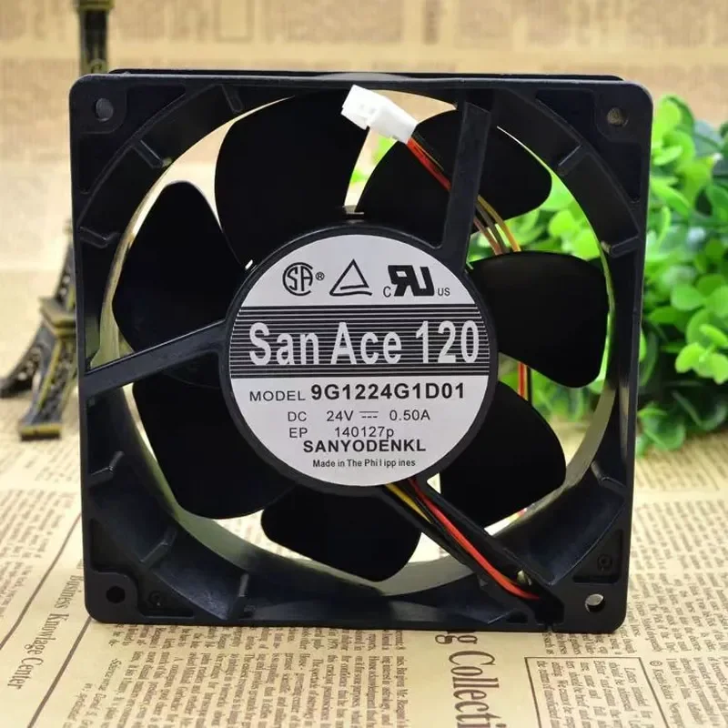 for Sanyo 9G1224G101 12038 12cm 24V 0.50A Inverter Cooling Fan Original Genuine High Quality Server Cabinet Radiator