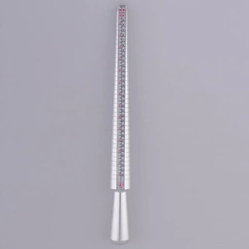 Jewelry Ring Tools Aluminum Mandrel Adjustable Ring Sizer for Measuring Finger Size in Jewelry Making Kits