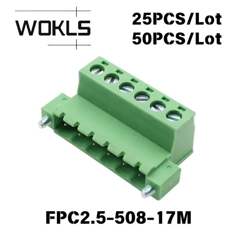 25/50PCS SIS5.08/180F1 IC 2.5STF-5.08 2EDGKRM 5.08mm Pitch Plug-in Separable PCB Terminal Block Wire Connector