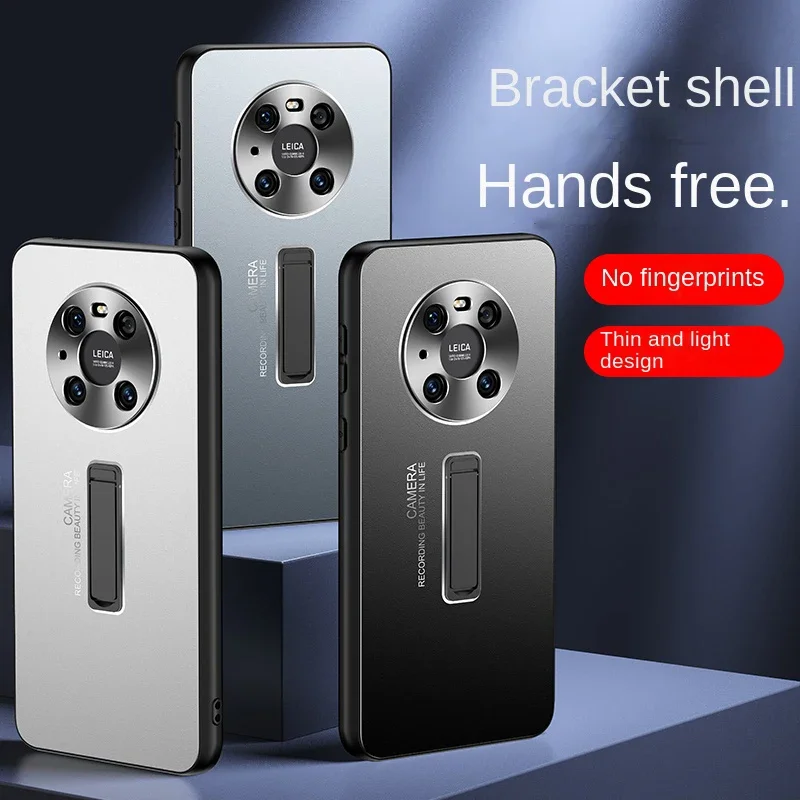 

Phone Case for Huawei Mate 50 60 30 40 Pro Invisible Bracket Lens Full Protection Anti-drop Metal Back Cover Soft Bumper Cases