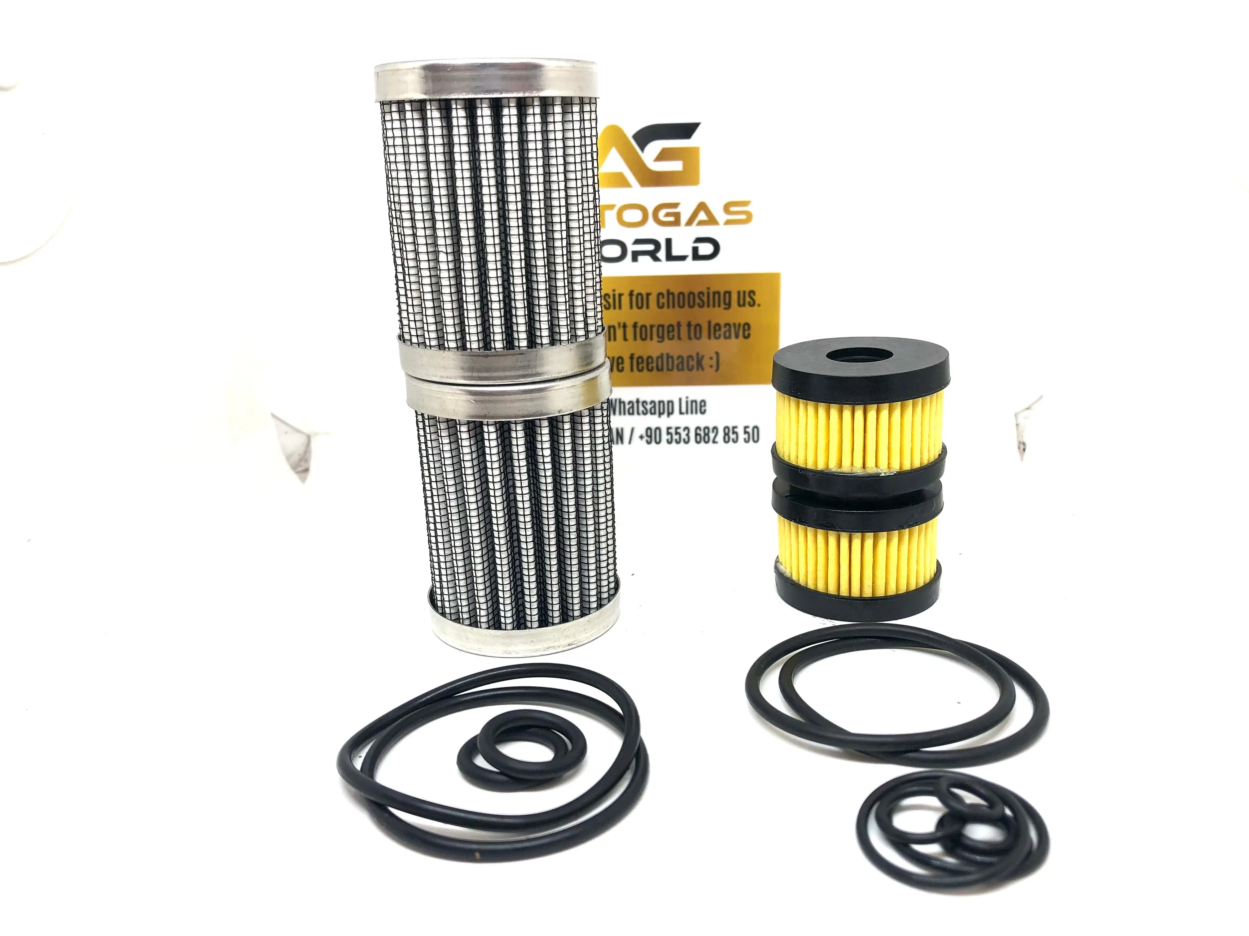 2 Pcs Brc New/Old Type Gas Filter Set Brc Cartridge Filter And Gas Valve Filter With Oring Set LPG CNG GPL Filter