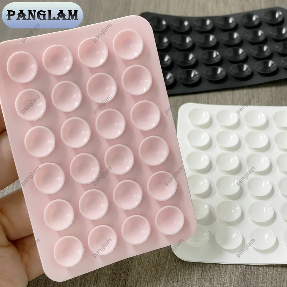 1PC Suporte de Silicone com Ventosa e 24 Ventosas Quadradas para Fixação de Celular em Carro