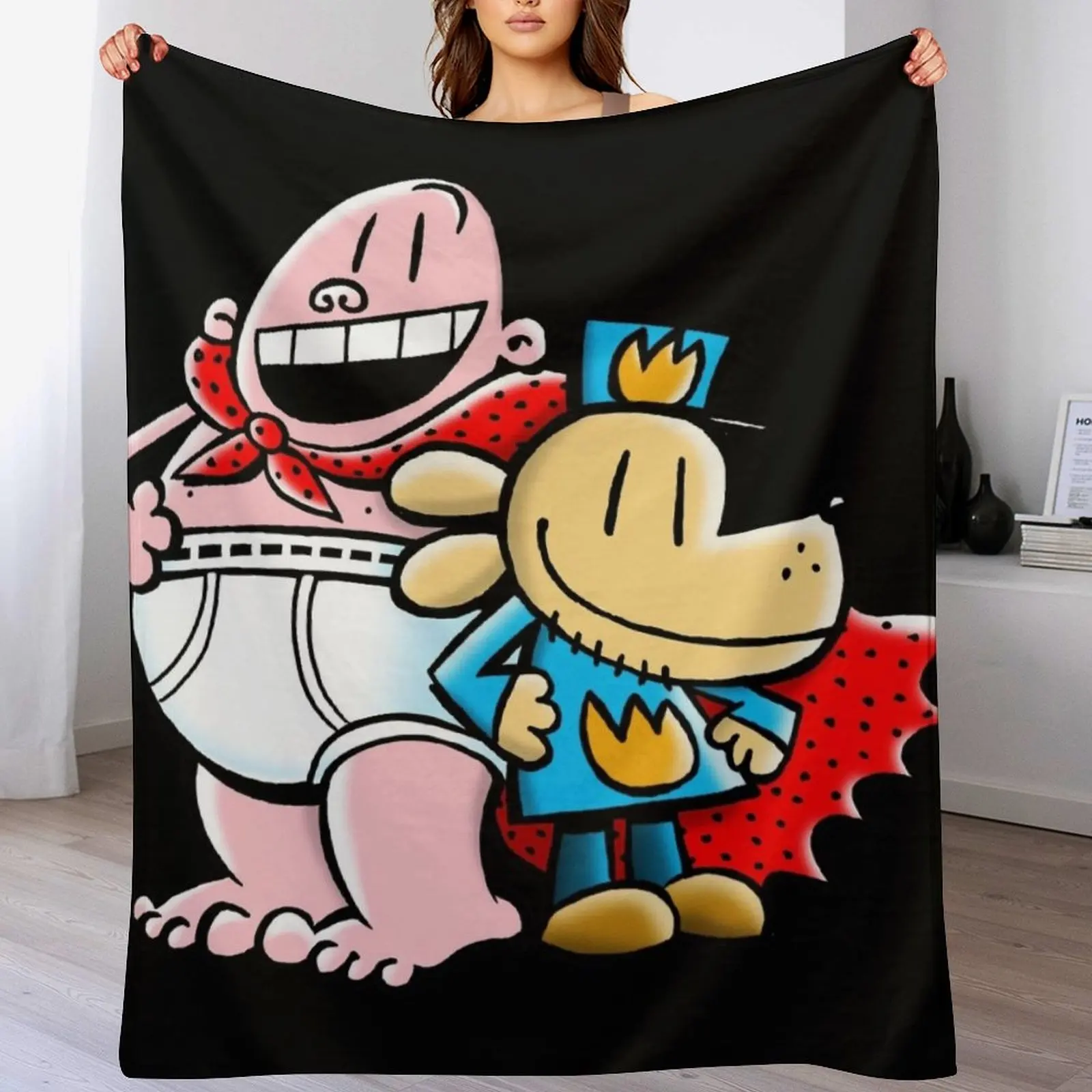 Dog Man and Friend Baby Throw Blanket Cozy Throw Blanket for Bed Sofa Chair