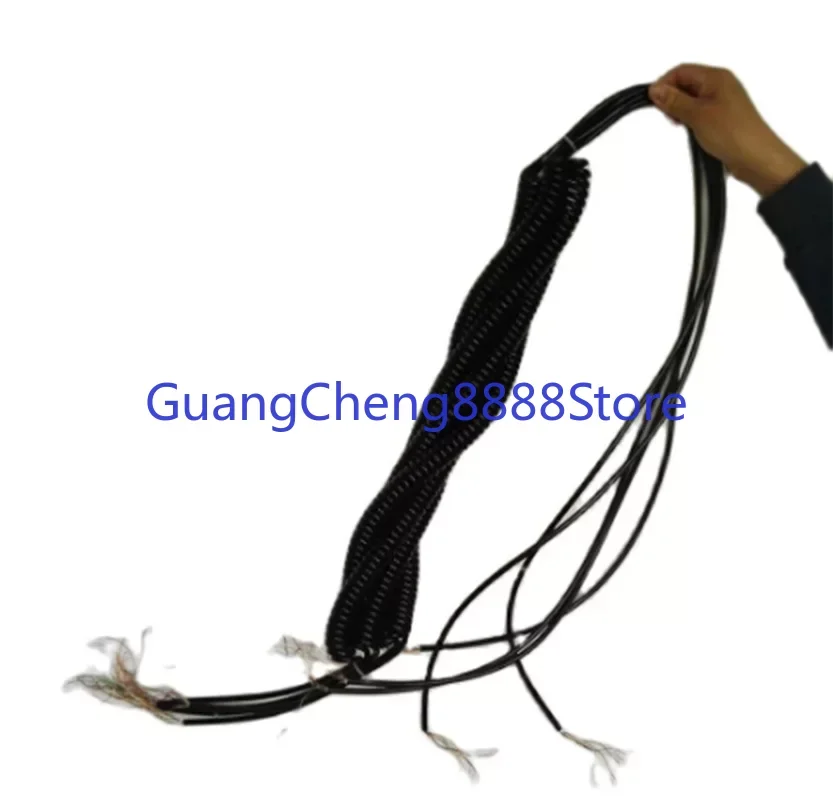 Wholesale 12 15 16 17 18 19 21 Cores Spring Spiral Cable Coiled Cable for CNC Handheld Encoder Manual Pulse Generator MPG