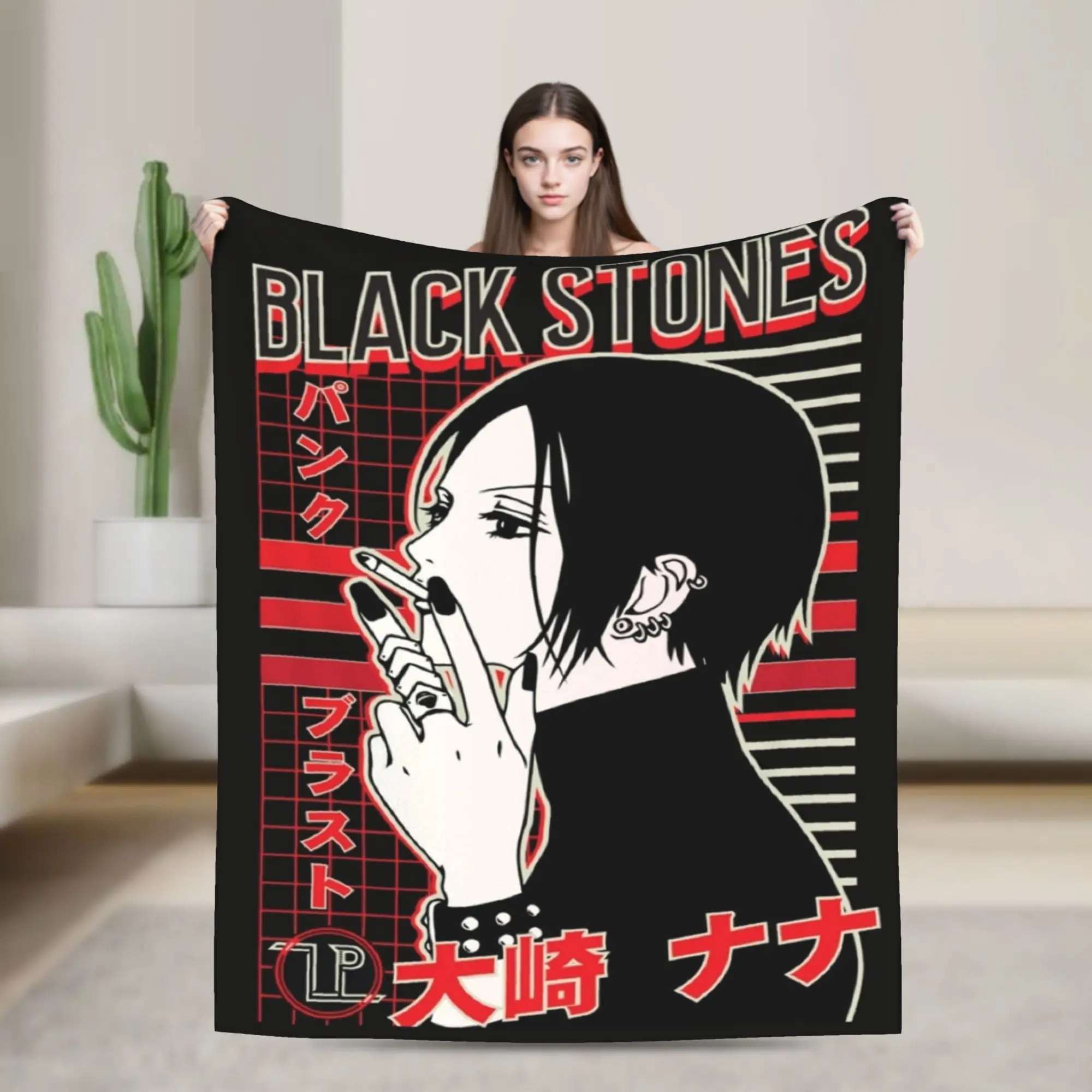 Nana Osaki Harajuku Blankets Classic Anime Fleece Novelty Breathable Throw Blankets for Coverlet Decoration