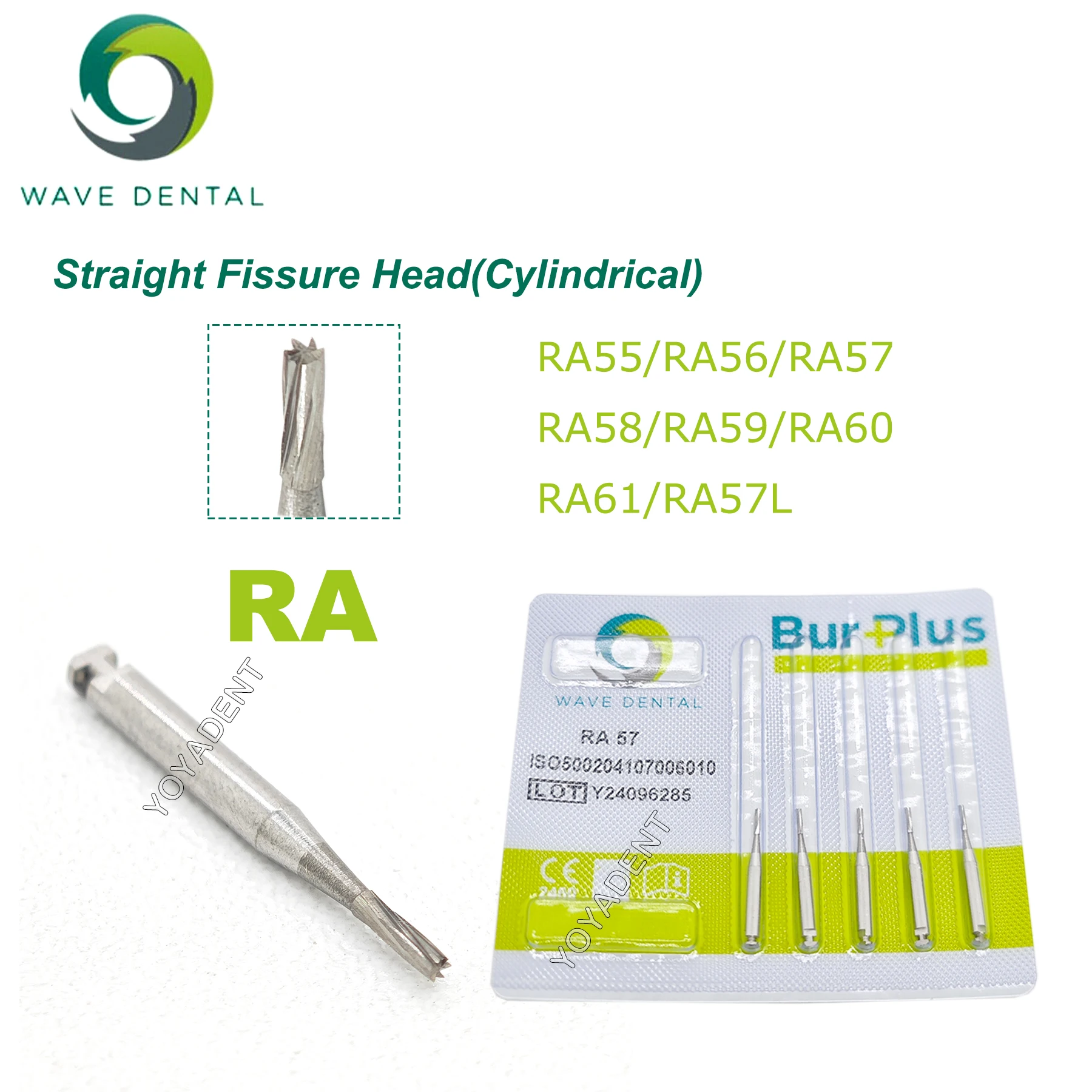 

PRIMA WAVE RA Стоматологические карбидные боры с прямой головкой Fissu, низкоскоростные боры для наконечников, диаметр. 2,35 мм 5 шт./упак.